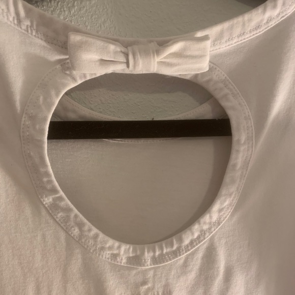 Kate spade ♠️ white tank tee with bow keyhole back - Picture 6 of 6